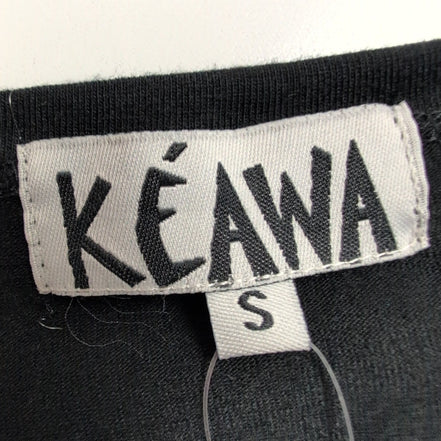 Tunique Femme Kéawa Taille S Noire Fleurie Col V Manches Longues Neuve