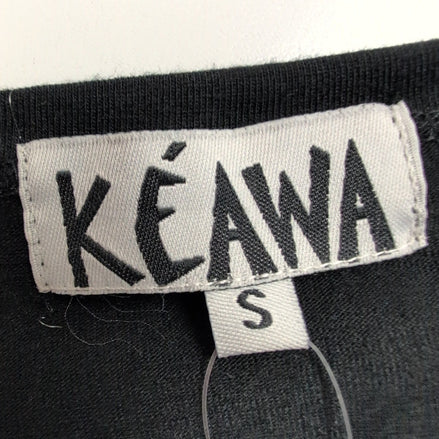 Tunique Femme Kéawa Taille S Noire Fleurie Col V Manches Longues Neuve