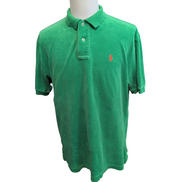 Polo Ralph Lauren Homme L Vert Clair Logo Orange Polo Manches Courtes