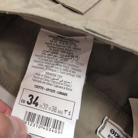 Jupe Femme T34 Pimkie Crème Coton Neuve avec Étiquette Poches Cargo