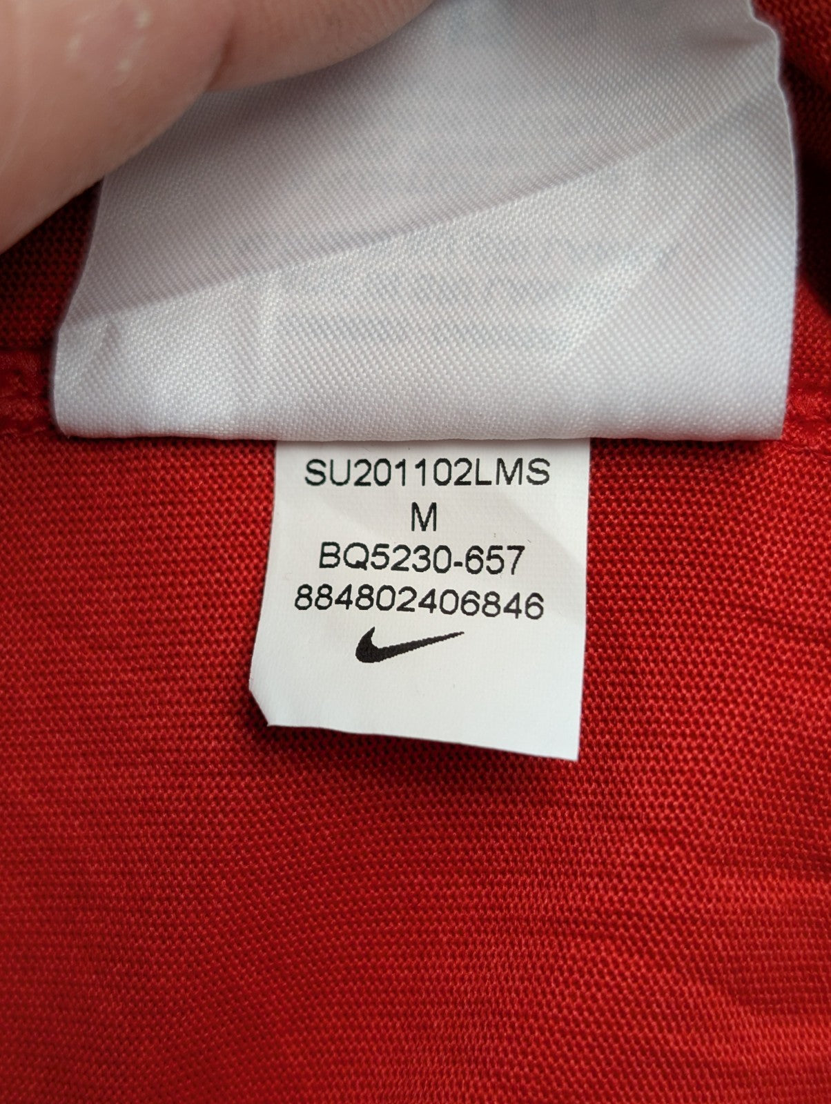 T-shirt Manches Longues Nike Dri-Fit BSM LACROSSE Rouge - Taille M