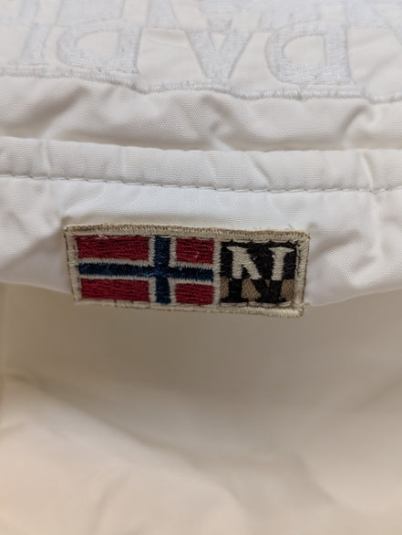 NAPAPIJRI Doudoune Veste Matelassée Blanche L Capuche Geographical | 318BSR