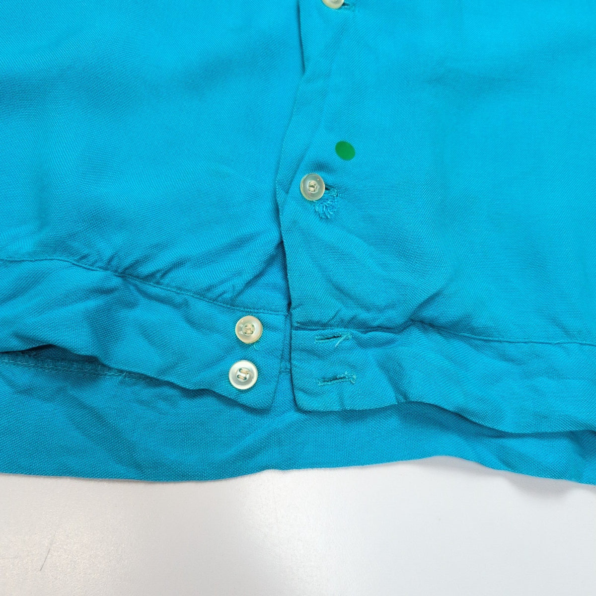 Chemise hawaïenne The Suringster L bleue brodée 100% soie manches courtes