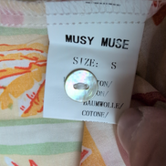 Chemise Hawaïenne Femme Musy Muse Paris S Neuve Coton Manches Longues