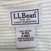 Chemise L.L. BEAN Homme XXL Vert Clair à Rayures Manches Courtes Poche