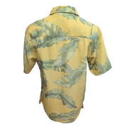Chemise Hawaïenne Manches Courtes Malibu Dreams Vintage Jaune M