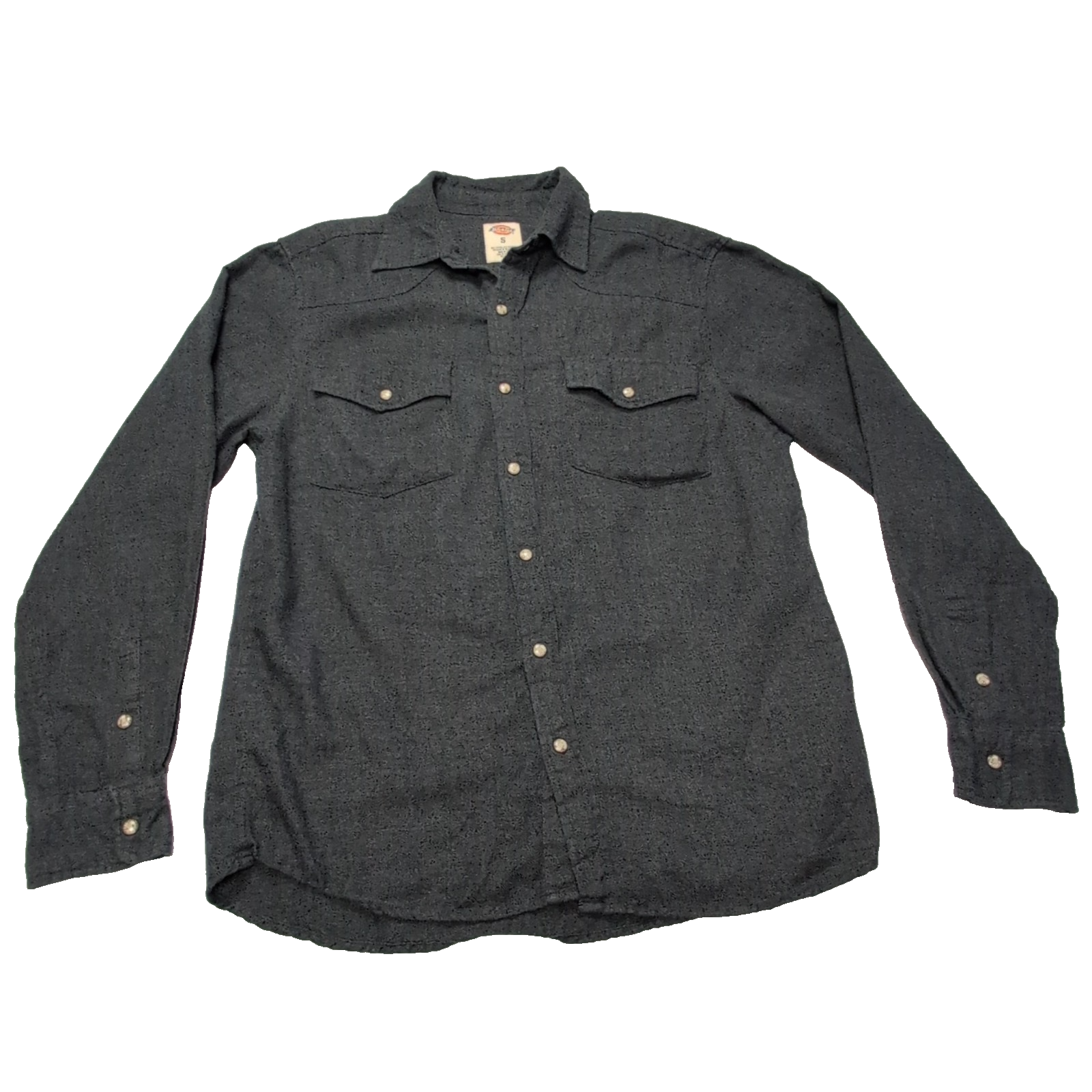 Chemise Dickies flanelle grise foncée manches longues taille S