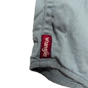 Chemise Wrangler bleu uni manches courtes taille M #99e