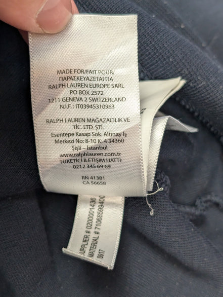 Sweat à capuche Polo Ralph Lauren XL bleu marine hoodie logo brodé
