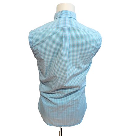 Chemise Polo Ralph Lauren Slim Fit S Sans Manches Bleu Turquoise