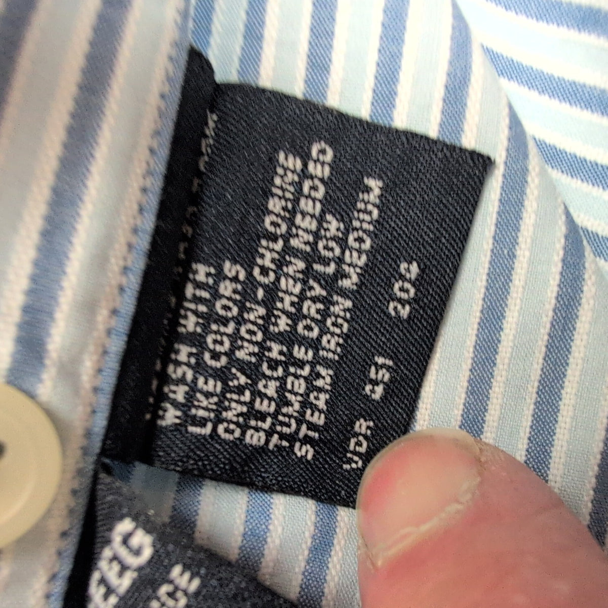 Chemise Nautica 2XL Bleu Rayures 100% Coton Logo Brodé Poche manches longues