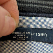 Pull Tommy Hilfiger Col V Noir Profond Manches Longues - Taille L