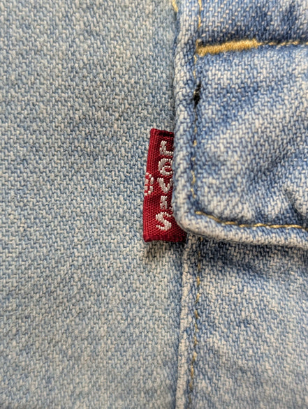 Chemise LEVI'S Western Jean Denim Bleu Manches Longues - Taille M