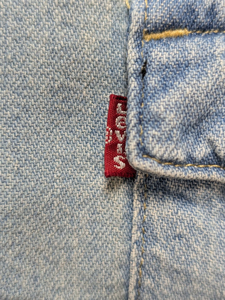 Chemise LEVI'S Western Jean Denim Bleu Manches Longues - Taille M