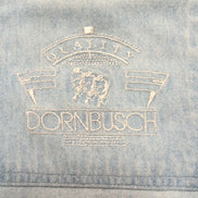Chemise Dornbusch L 40 Jean Bleu Coton Manches Courtes Vintage
