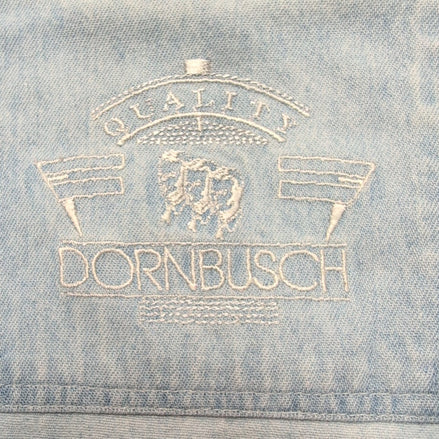 Chemise Dornbusch L 40 Jean Bleu Coton Manches Courtes Vintage