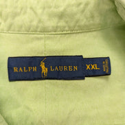 Chemise Ralph Lauren verte clair logo marron taille XXL #2505