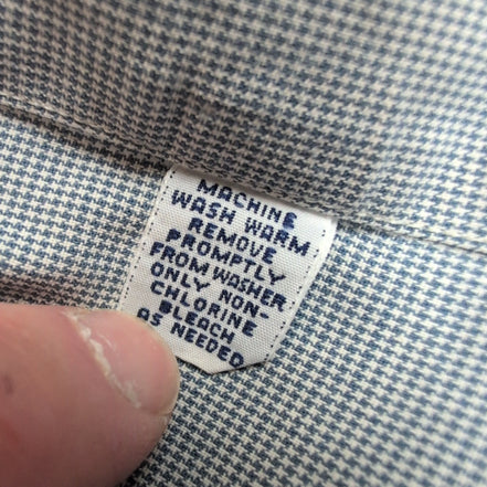 Chemise Ralph Lauren Blaire Homme L LT Manches Courtes Gris Pied-de-poule