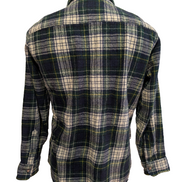 Lord & Taylor Chemise Flanelle Laine Carreaux Vert Bleu Marine L Vintage homme