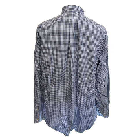 Chemise Ralph Lauren XL Bleu Ciel Petits Carreaux Logo Rose Button Down Shirt