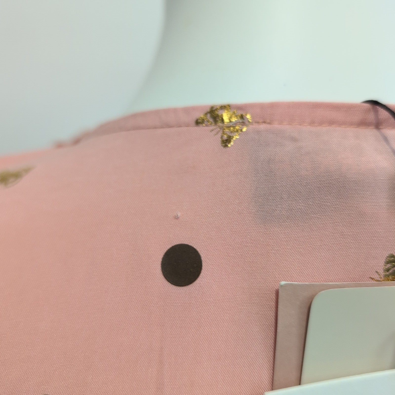Haut Alex & Parker Femme L Rose Saumon Cache-Cœur Papillons Dorés Neuf