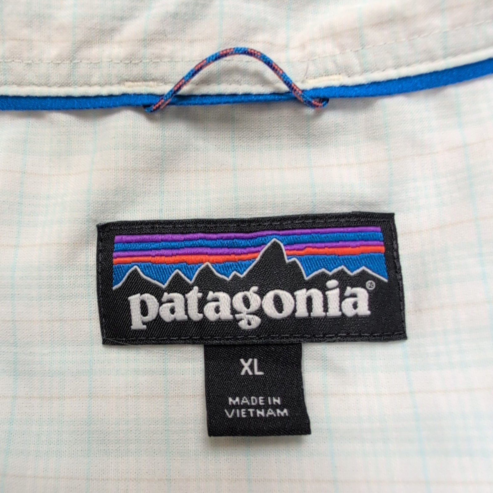 Chemise Patagonia XL Vert Carreaux Coton Organique Manches courtes