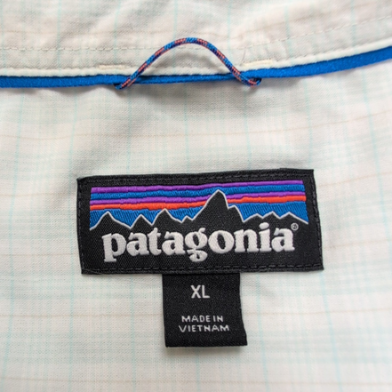 Chemise Patagonia XL Vert Carreaux Coton Organique Manches courtes