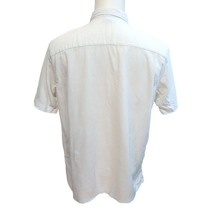 Chemise Patagonia M Blanc Coton Organique Texturé Manches Courtes