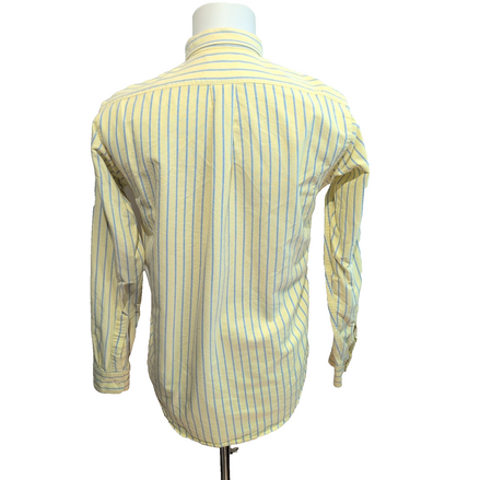 Chemise Ralph Lauren Edge Taille 18 (XL) Junior Rayures Gris Logo Marron