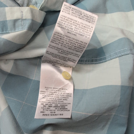 Chemise Dockers bleu carreaux poche logo manches courtes M