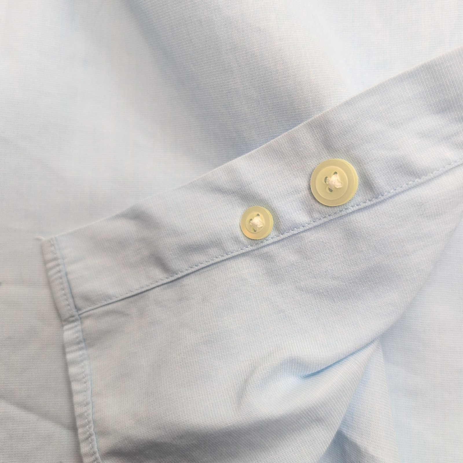 Chemise Nautica Bleu Clair Two Ply 80s Manches Longues Taille XXL 3XL
