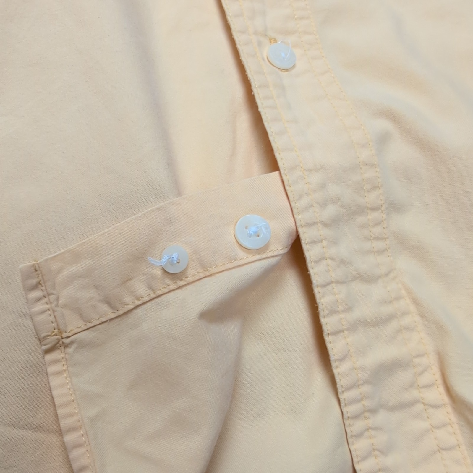 Chemise Chaps jaune pastel avec poche et logo manches courtes coton taille L
