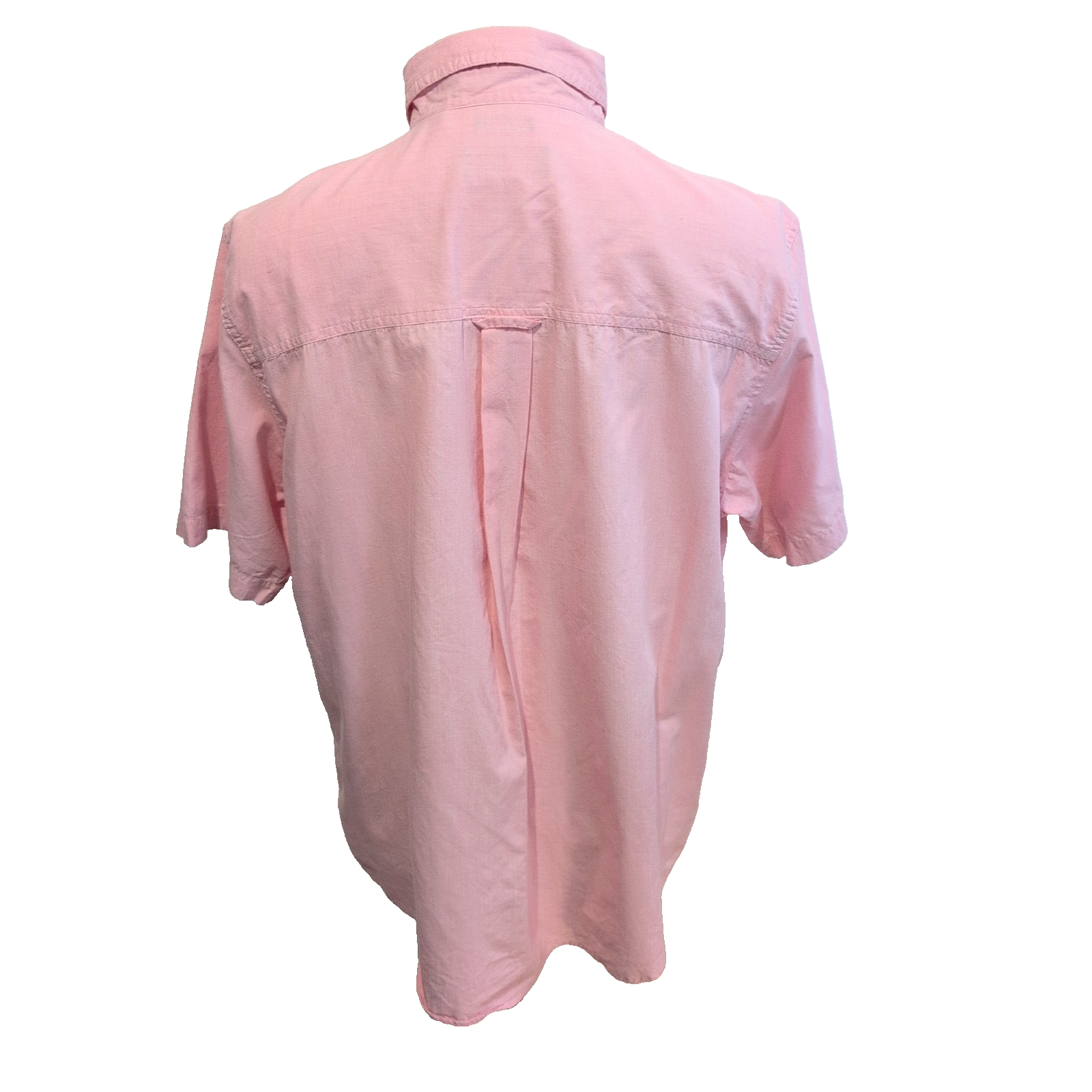 Chemise CHAPS Homme L Rose Pâle Unie Manche Courte Poche