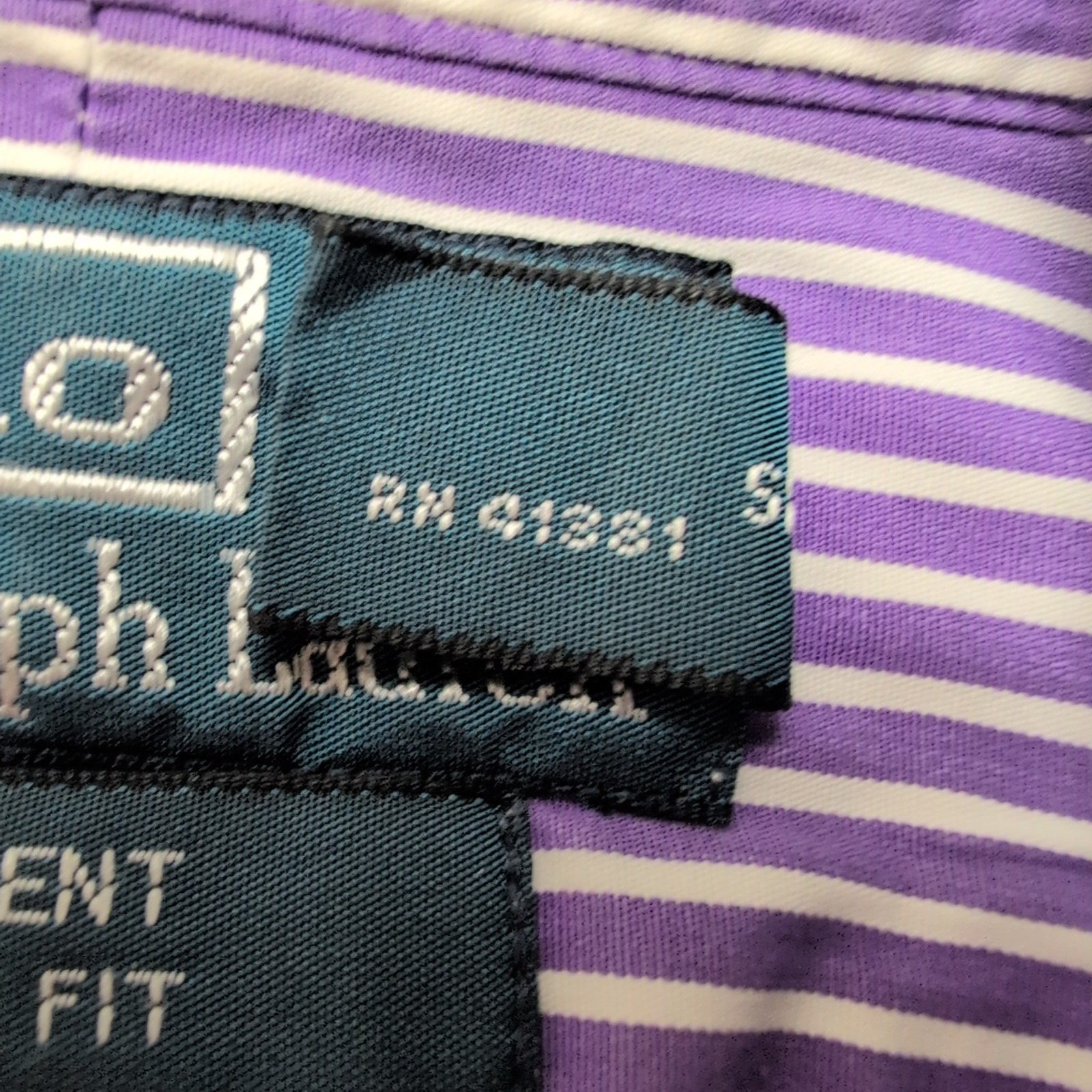 Chemise Polo Ralph Lauren Regent L Violet Rayures Slim Fit Shirt Col Classique