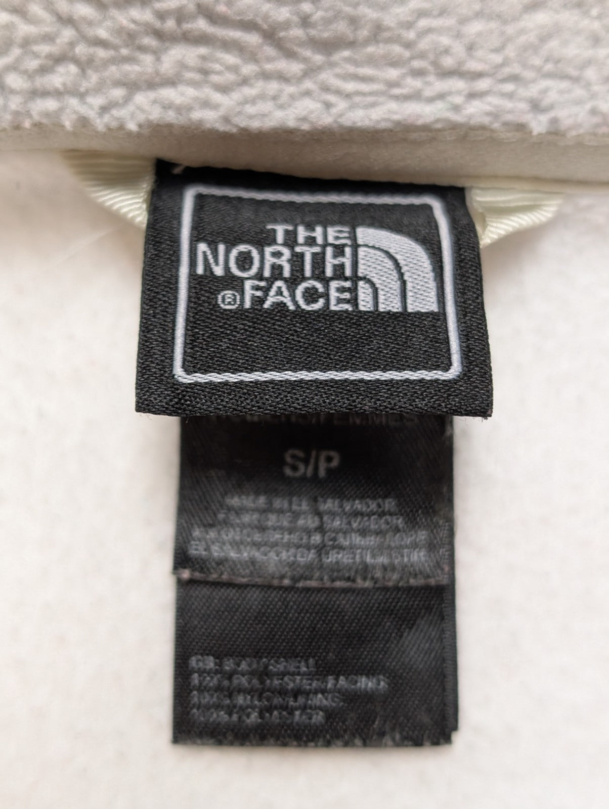 Veste Polaire femme THE NORTH FACE Epaisse Blanc & Gris - Taille S