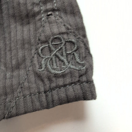 Chemise Rock & Republic M marron rayures manches courtes 100% coton
