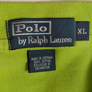 Polo manches courtes Polo Ralph Lauren XL vert anis logo bleu marine coton