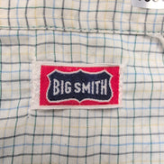 Chemise Big Smith Western M/L Bleu Carreaux Boutons Pression Vintage Mch longues