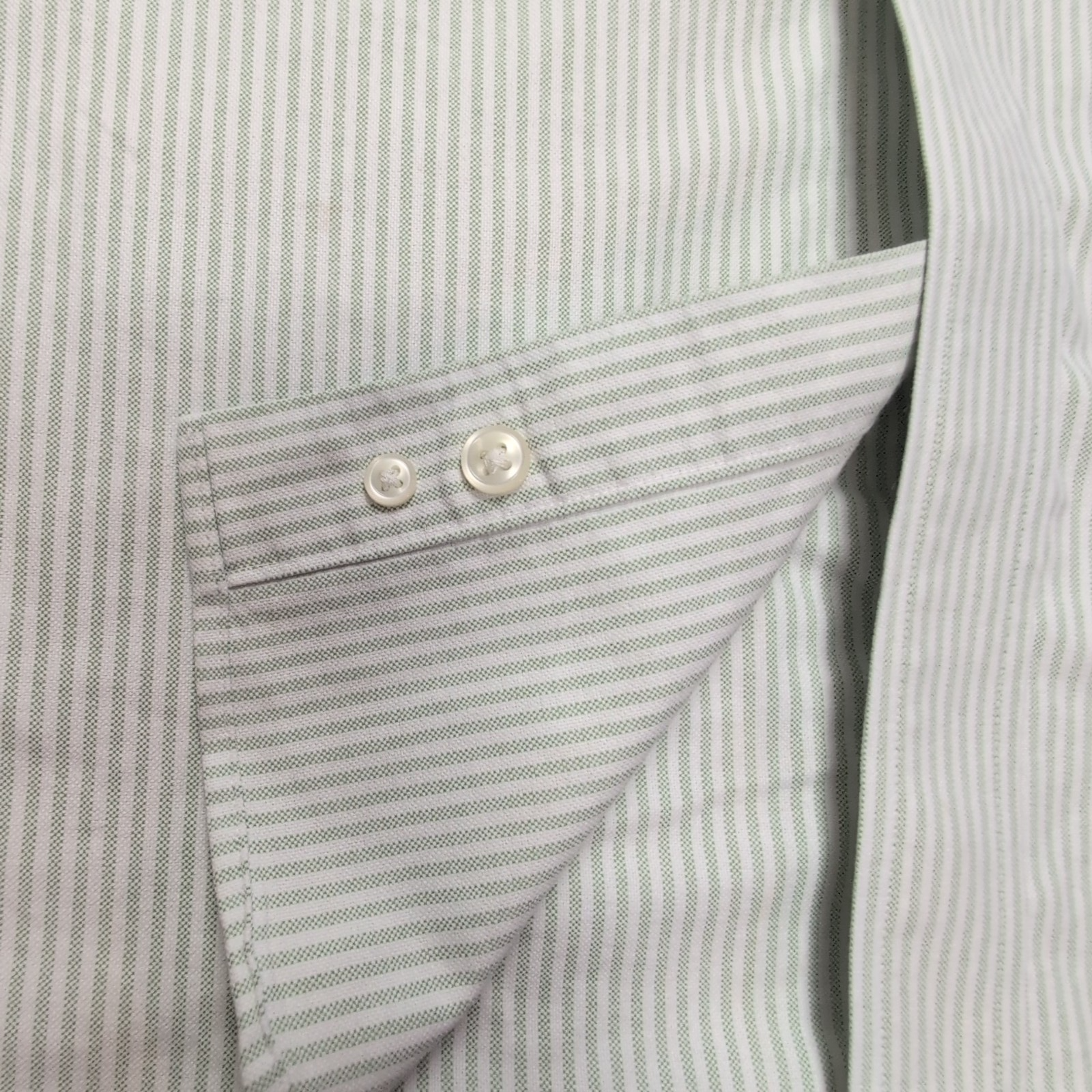 Chemise L.L. Bean à rayures vertes manches courtes taille XXL #85e