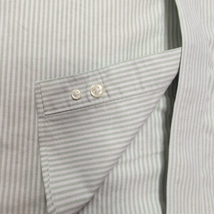 Chemise L.L. Bean à rayures vertes manches courtes taille XXL #85e