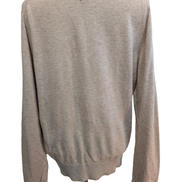 Pull Col V Tommy Hilfiger Marron Clair 100% Laine d'Agneau - Taille L / XL