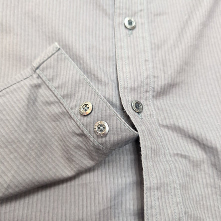 Chemise Rock & Republic M marron rayures manches courtes 100% coton