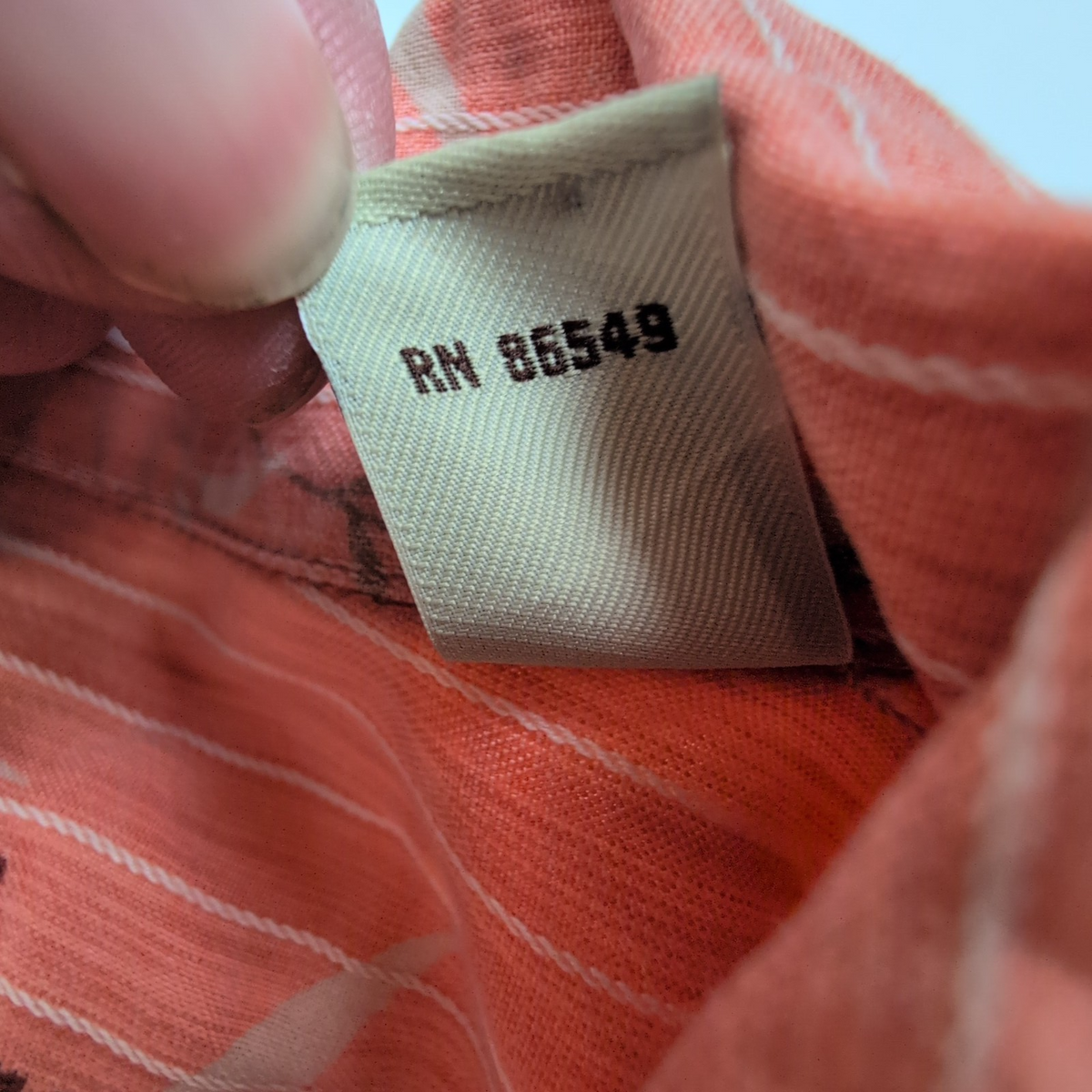 Chemise Hawaïenne Tommy Bahama XL 100% Tencel Orange Feuillage