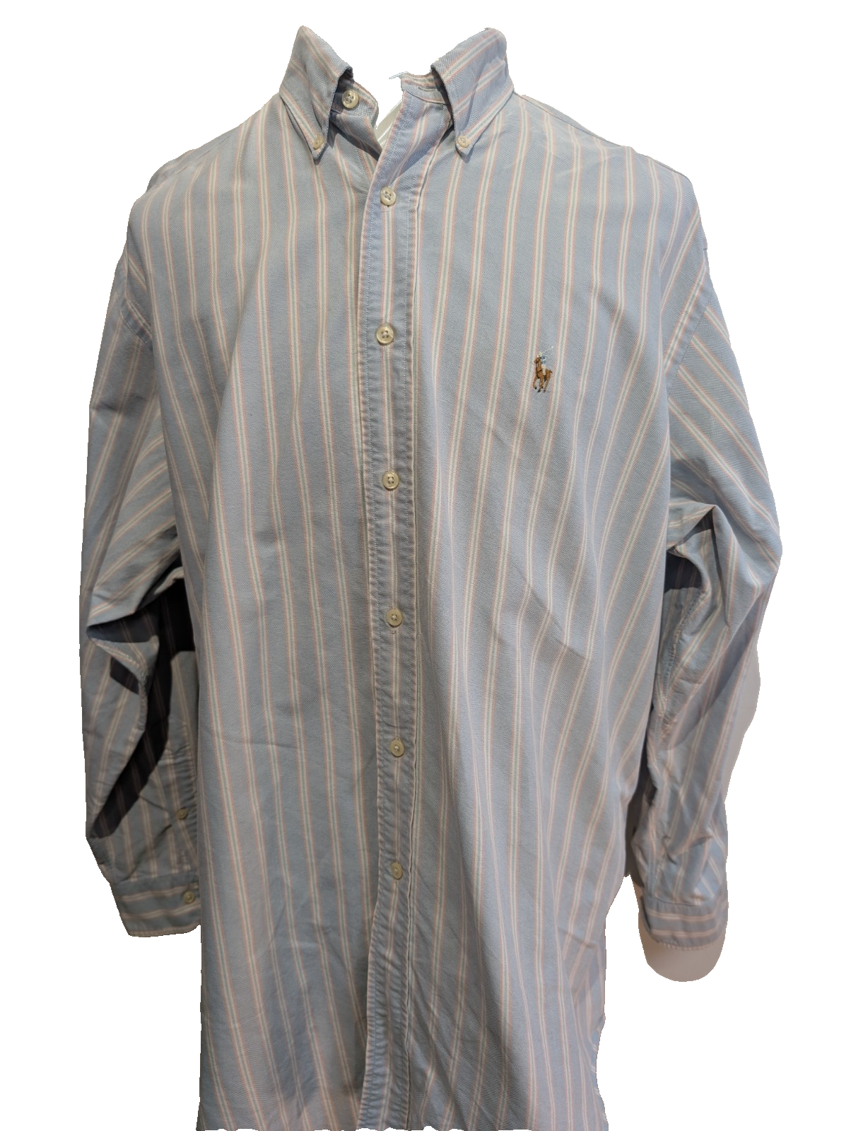 Ralph Lauren Chemise Yarmouth XL/XXL Rayures Rose/Bleu