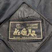 Blouson cuir noir Hi-Gear style café racer avec capuche taille S #16c