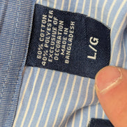 Chemise CHAPS bleu à rayures taille L #257ms