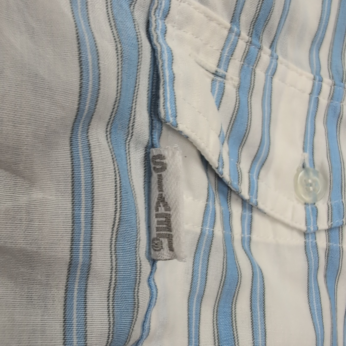 Chemise Levis Silver Label M Rayures Bleu 2 Poches Manches Courtes