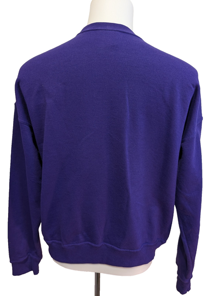 Sweat Champion Grand Logo Sérigraphié Violet Taille M