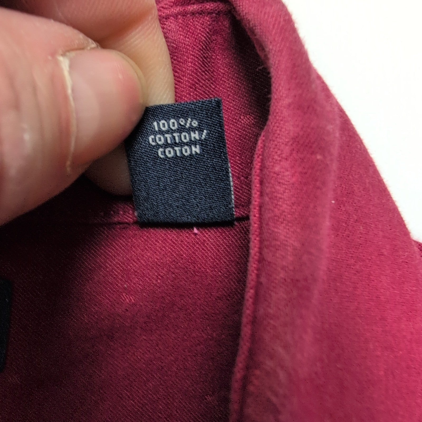 Chemise Tommy Hilfiger Rouge à Motifs Manches Longues Slim Fit - Taille L