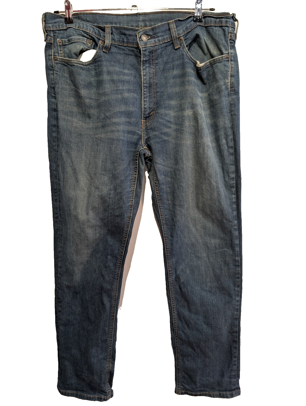 Jean Levi's 541 Homme Vintage Bleu Foncé W38 L34 Denim Stretch Pantalon Chic
